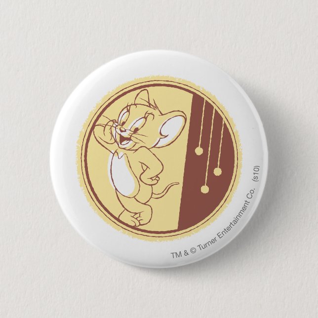 Jerry In Circle 6 Cm Round Badge (Front)