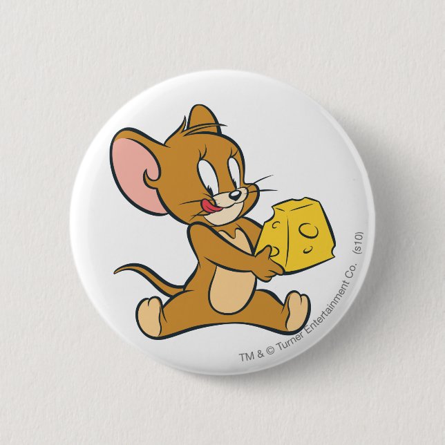 Jerry Likes His Cheese 6 Cm Round Badge (Front)