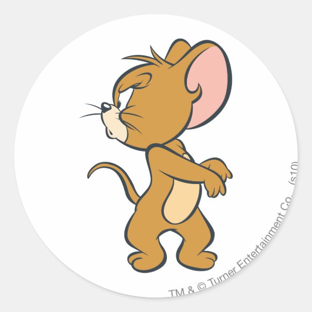 Jerry Looking Back Annoyed Classic Round Sticker (Front)