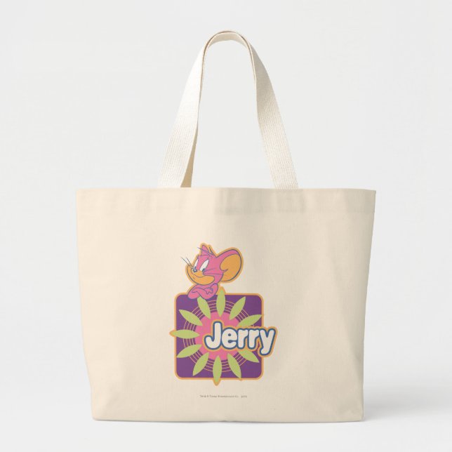 Jerry Neon Mouse Large Tote Bag (Front)