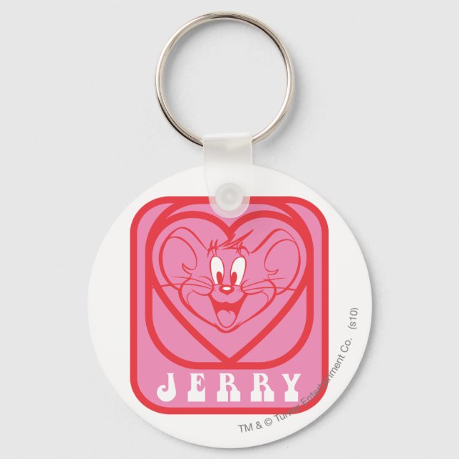 Jerry Pink Hearts Key Ring (Front)
