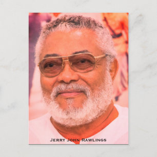 Jerry Rawlings, J.J. Rawlings, President of Ghana Postcard