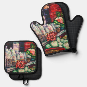 Jerry’s Jelly Jars Oven Mitt & Pot Holder Set