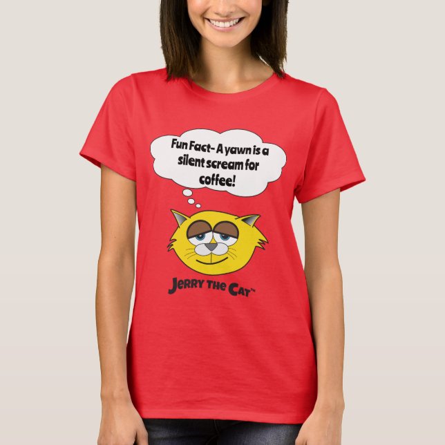 Jerry The Cat Womens T-Shirt "Fun Fact" (Front)