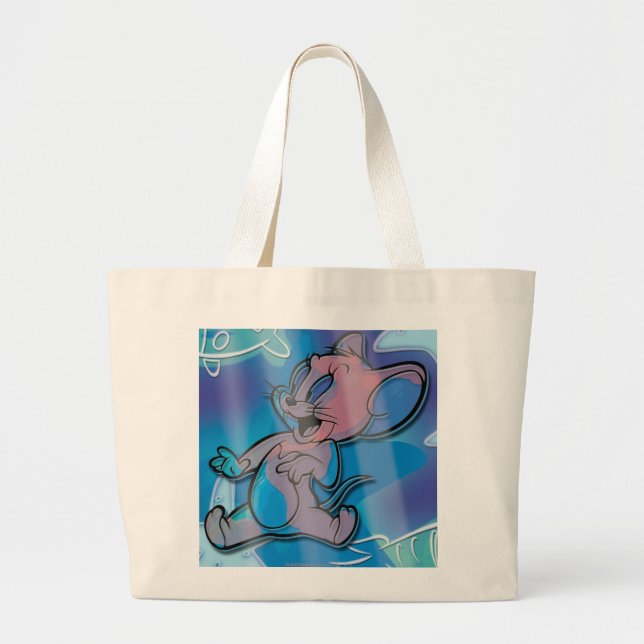 Jerry Trippy Fish Large Tote Bag (Front)