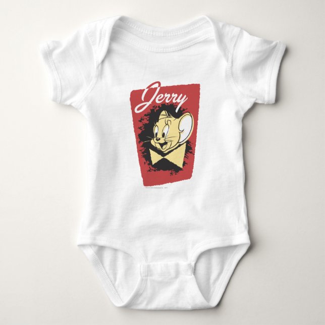 Jerry Yellow Botiw Logo Baby Bodysuit (Front)