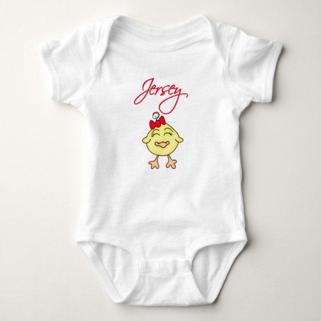 Jersey Chickie Baby Baby Bodysuit (Front)