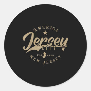 Jersey City _ New Jersey Classic Round Sticker