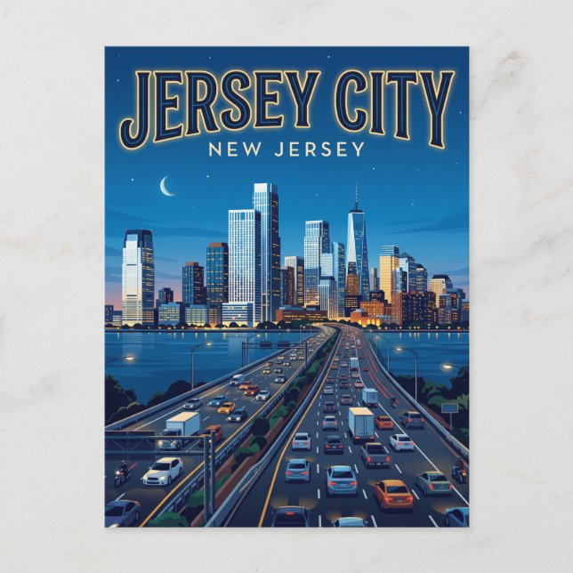 Jersey City New Jersey Postcard (Front)