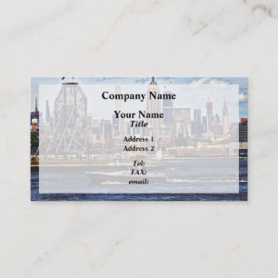 Jersey City NJ - Police Boat By Colgate Clock Business Card