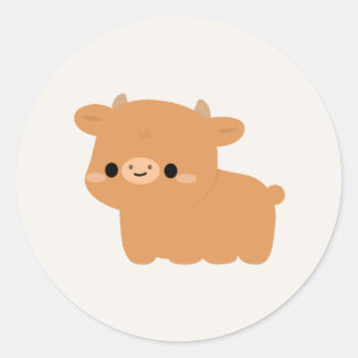 Jersey Cow Classic Round Sticker