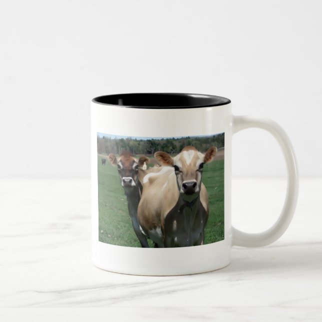 Jersey cows Two-Tone coffee mug (Right)
