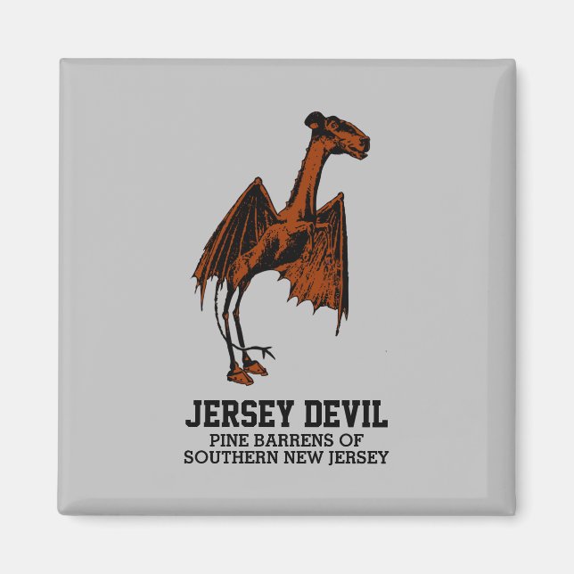 Jersey Devil Creature Cryptid Customisable Text Magnet (Front)