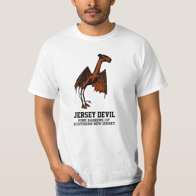 Jersey Devil Creature Cryptid Customisable Text T- T-Shirt (Front)