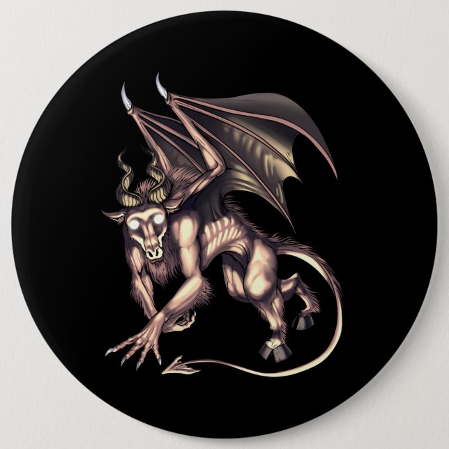 Jersey Devil Cryptid Creature 6 Cm Round Badge (Front)
