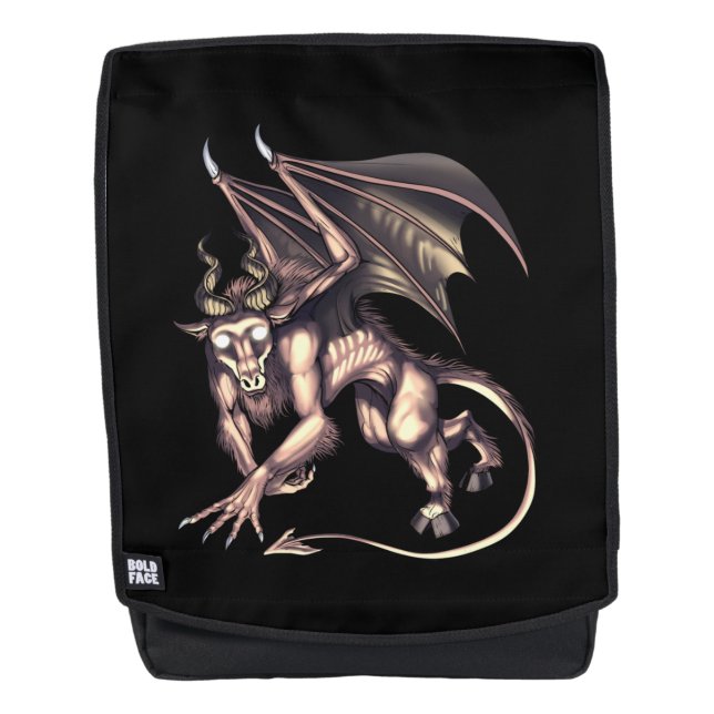 Jersey Devil Cryptid Creature Backpack (Front)