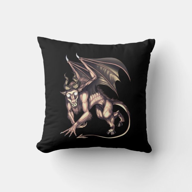 Jersey Devil Cryptid Creature Cushion (Front)