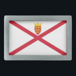 Jersey Flag Belt Buckle<br><div class="desc">Patriotic flag of Jersey.</div>
