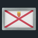 Jersey Flag Belt Buckle<br><div class="desc">Patriotic flag of Jersey.</div>