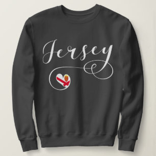 Jersey Flag Heart, Channel Islands Sweatshirt
