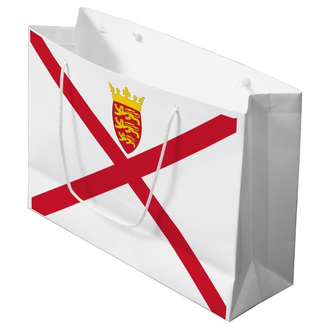 Jersey Flag Large Gift Bag (Front Angled)