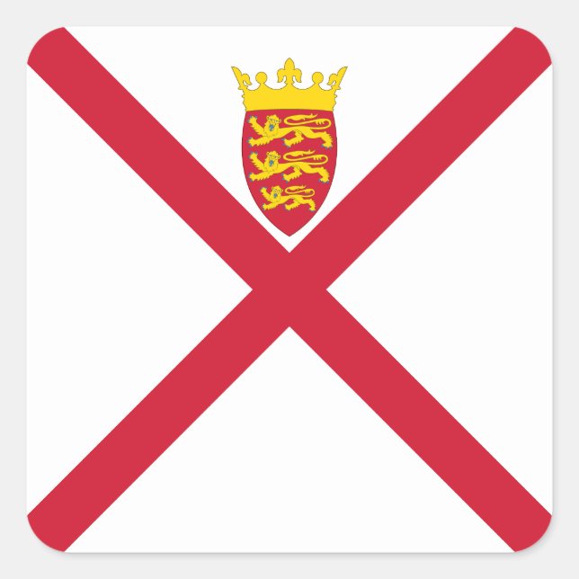 Jersey Flag Square Sticker (Front)