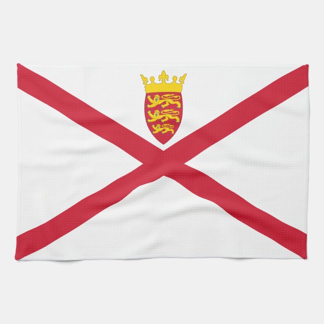 Jersey Flag Tea Towel (Horizontal)