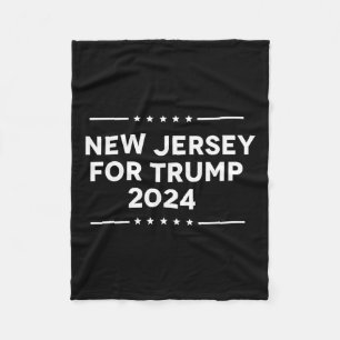 Jersey For Trump 2024 Fleece Blanket