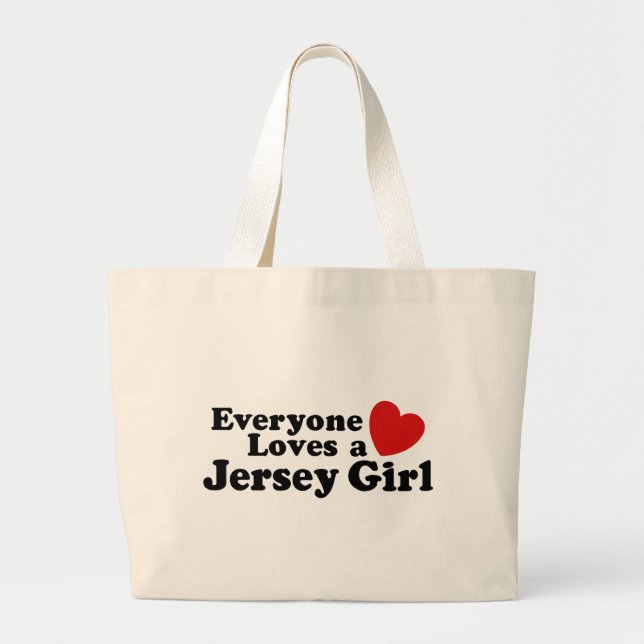 Jersey Girl Large Tote Bag (Front)