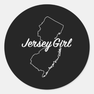 Jersey Girl New Jersey  Classic Round Sticker