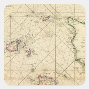 Jersey, Guernsey Square Sticker