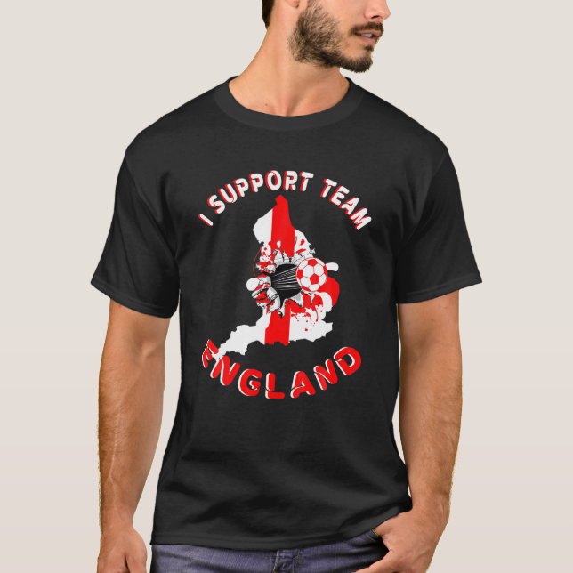 Jersey, I Support England Team Sports, Football, F T-Shirt (Front)