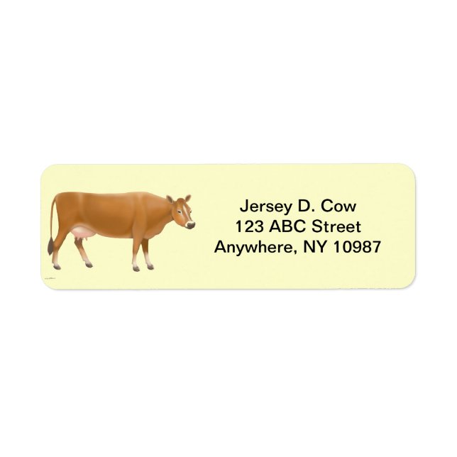 Jersey Milk Cow Label (Front)