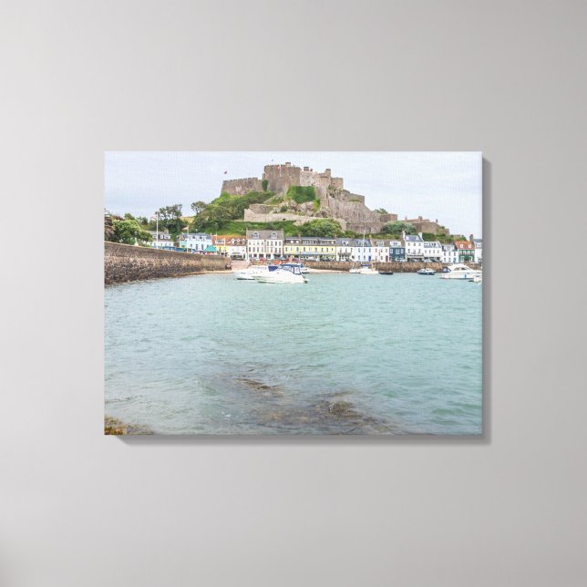 Jersey Mont Orgueil Castle view canvas print (Front)