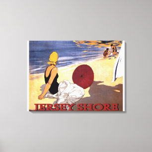 Jersey Shore Beach Family Canvas Print