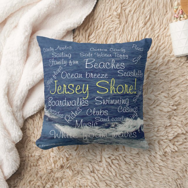Jersey Shore Beach Waves Tranquillity Pillow (Blanket)