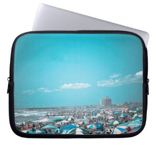 Jersey Shore Coastal Beach Art Laptop Sleeve