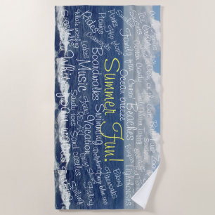 Jersey Shore Fun Things to Do Beach Towel