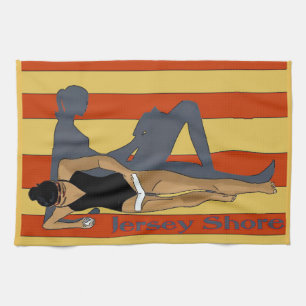 Jersey Shore, Gal on Beach Towel