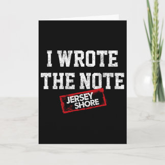 Jersey Shore - I Wrote The Note  Card