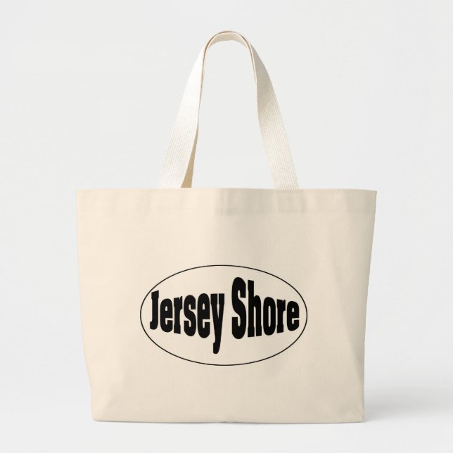 Jersey Shore Oval Large Tote Bag (Front)