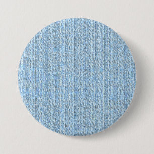 Jersey Stripe Knit Pattern in Baby Blue  7.5 Cm Round Badge