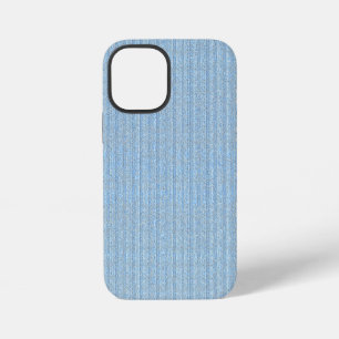 Jersey Stripe Knit Pattern in Baby Blue  iPhone 12 Mini Case