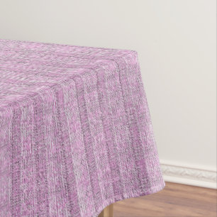 Jersey Stripe Knit Pattern in Powder Pink Tablecloth
