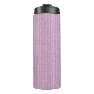 Jersey Stripe Knit Pattern in Powder Pink Thermal Tumbler