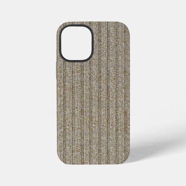Jersey Stripe Knit Pattern in Soft Beige iPhone Case (Back)