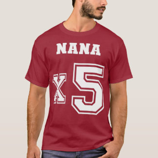 Jersey Style Nana x5 x 5 Grandchildren Proud Mum T-Shirt