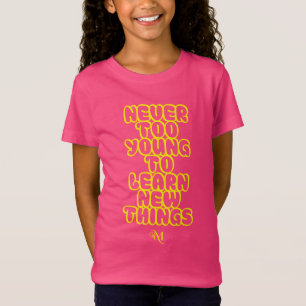 Jersey T-Shirt : Never Too Young (fuchsia/yellow)