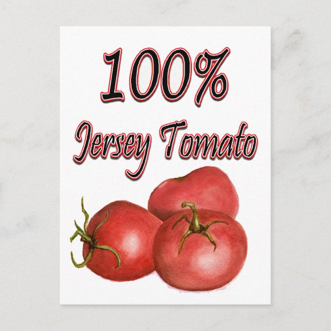 Jersey Tomatoes 100% Postcard (Front)