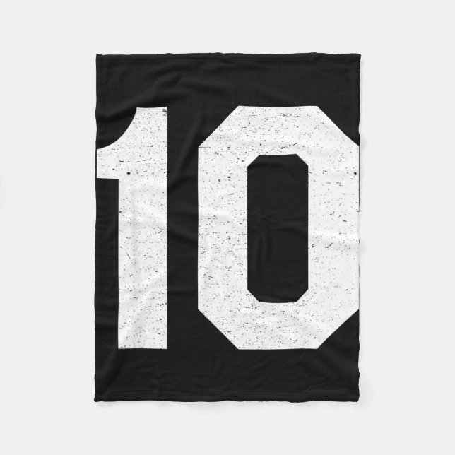 Jersey uniform number #10 10th birthday  fleece blanket (Front)
